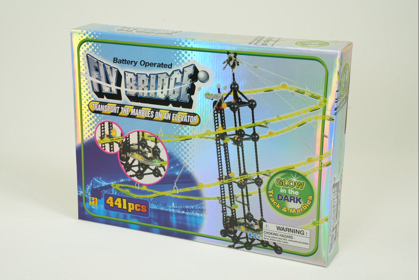 🚀 Fly Bridge：Motorized Vertical Marble Run – Advanced Engineering Set